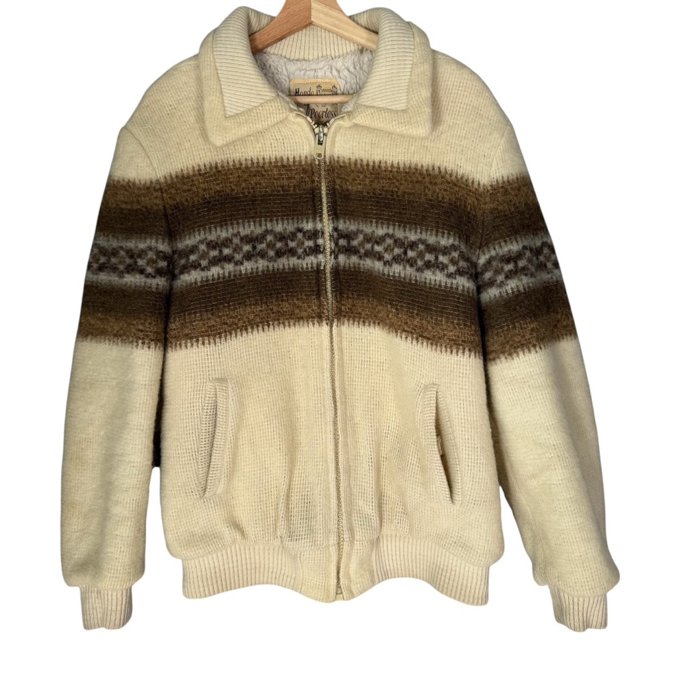 Vintage Wool Sherpa Lined Jacket Oversized Unisex M